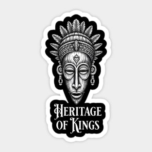 African Mask, Heritage of Kings Sticker